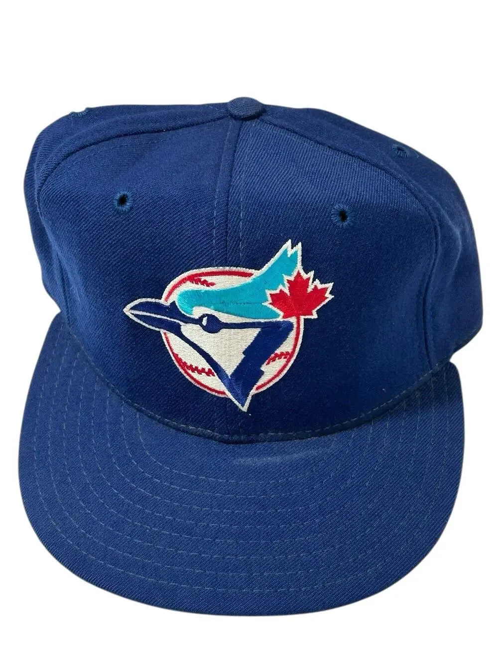 Vintage 90s Toronto Blue Jays Hat New Era Diamond Pro Model 7 Wool Made in USA